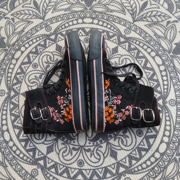 KENZO kids floral embroidered hi top sneakers 32 - Picture 2 of 12
